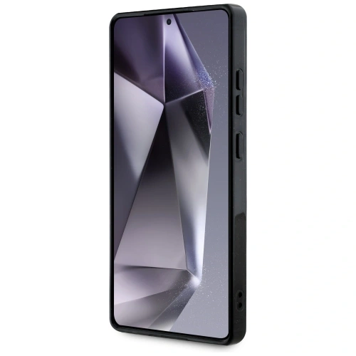 Etui Guess 4G Glitter Triangle Buttons MagSafe do Samsung Galaxy S25 Ultra czarny