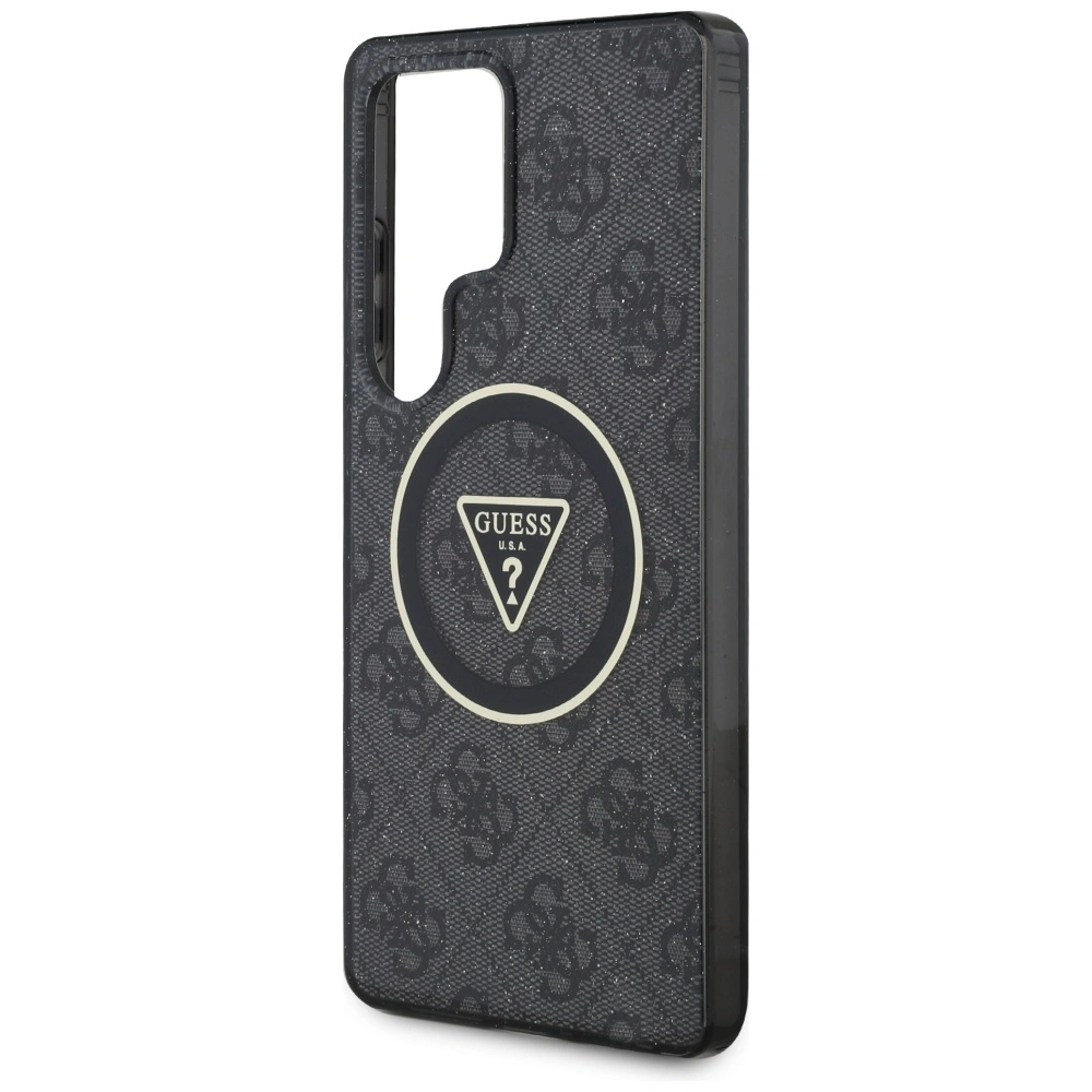 Hurtownia GSM - Guess 4G Glitter Triangle Gombok MagSafe Samsung Galaxy S25 Ultra fekete - GUE4286 - {ean13} - Hurt