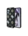 Guess 4G Printed Colored Peony Pattern MagSafe Samsung Galaxy S25 black