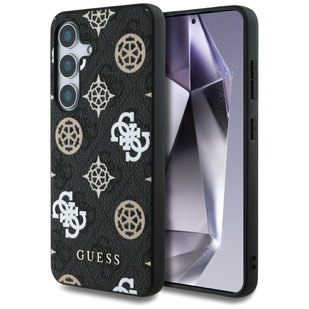 Hurtownia GSM - Etui Guess 4G Printed Colored Peony Pattern MagSafe do Samsung Galaxy S25 czarny - GUE4287 - {ean13} - Hurt