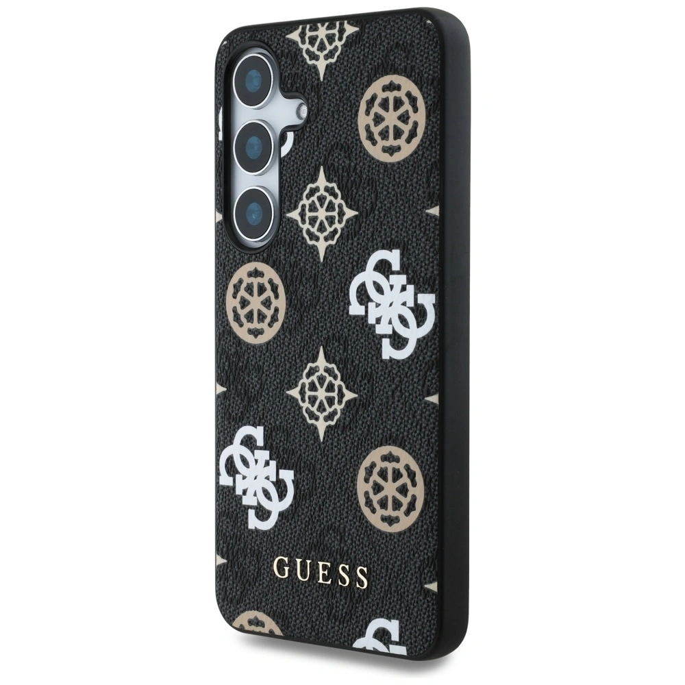 Hurtownia GSM - Etui Guess 4G Printed Colored Peony Pattern MagSafe do Samsung Galaxy S25 czarny - GUE4287 - {ean13} - Hurt