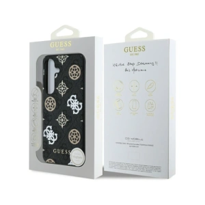 Wholesale Guess 4G Printed Colored Peony Pattern MagSafe Samsung Galaxy S25 black - GUE4287 - {ean13} - Hurt