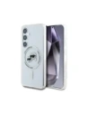 Karl Lagerfeld Gomb Karl & Choupette Fejek Nyomtatott Logó MagSafe Samsung Galaxy S25+ Plus fehér
