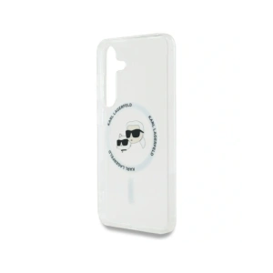 Hurtownia GSM - Karl Lagerfeld Buton Karl & Choupette Capete imprimate cu logo MagSafe Samsung Galaxy S25+ Plus alb - KLD21881 - {ean13} - Hurt