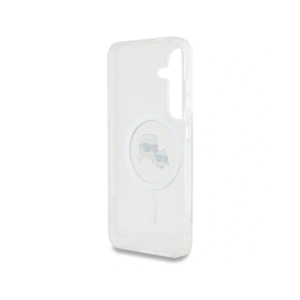 Hurtownia GSM - Karl Lagerfeld Buton Karl & Choupette Capete Tipărite Logo MagSafe Samsung Galaxy S25 alb - KLD21882 - {ean13} - Hurt
