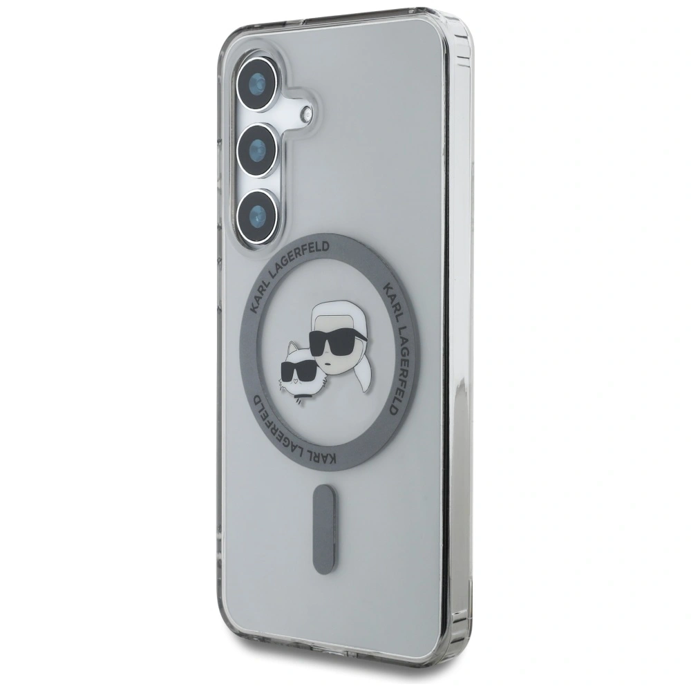 Hurtownia GSM - Karl Lagerfeld Gomb Karl & Choupette Fejek Nyomtatott Logó MagSafe Samsung Galaxy S25+ Plus fekete - KLD21883 - {ean13} - Hurt