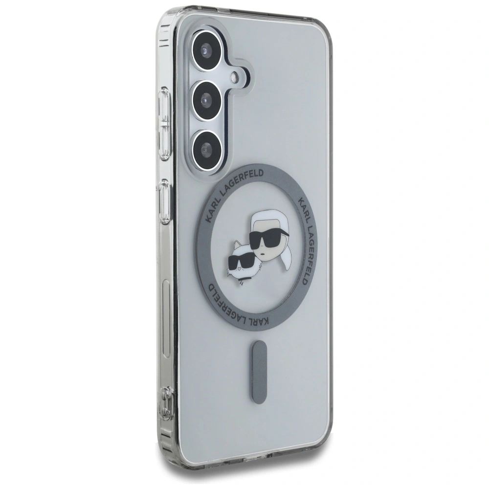 Hurtownia GSM - Karl Lagerfeld Buton Karl & Choupette Capete Tipărit Logo MagSafe Samsung Galaxy S25+ Plus negru - KLD21883 - {ean13} - Hurt