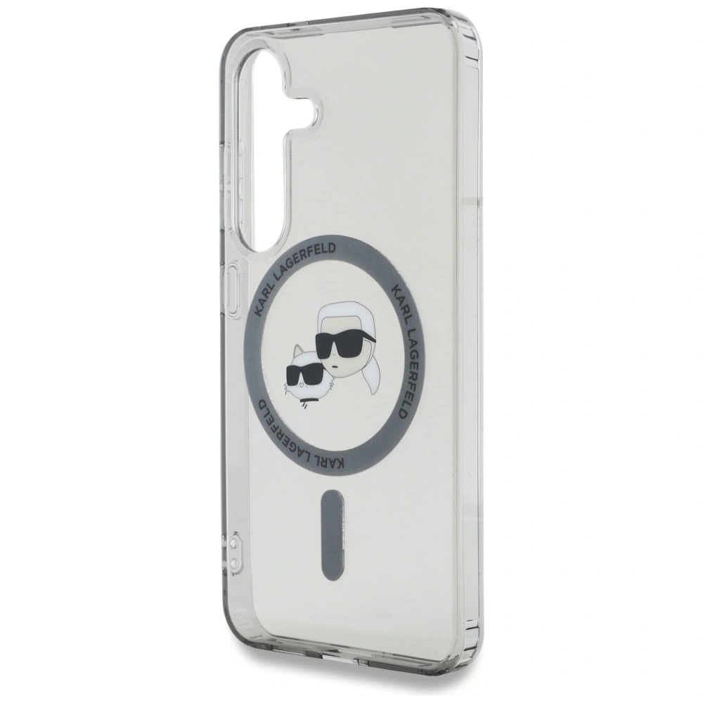 Hurtownia GSM - Karl Lagerfeld Gomb Karl & Choupette Fejek Nyomtatott Logó MagSafe Samsung Galaxy S25+ Plus fekete - KLD21883 - {ean13} - Hurt