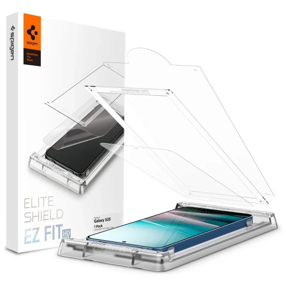 Wholesale Spigen Elite Shield ez Fit HD Samsung Galaxy S25 Clear - SPN16630 - {ean13} - Hurt