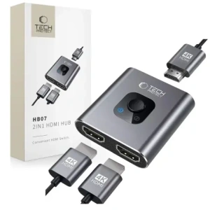 Hurtownia GSM - Tech-Protect HB07 HUB Adapter 2in1 HDMI 4K 60Hz Space Grey - THP3885 - {ean13} - Hurt