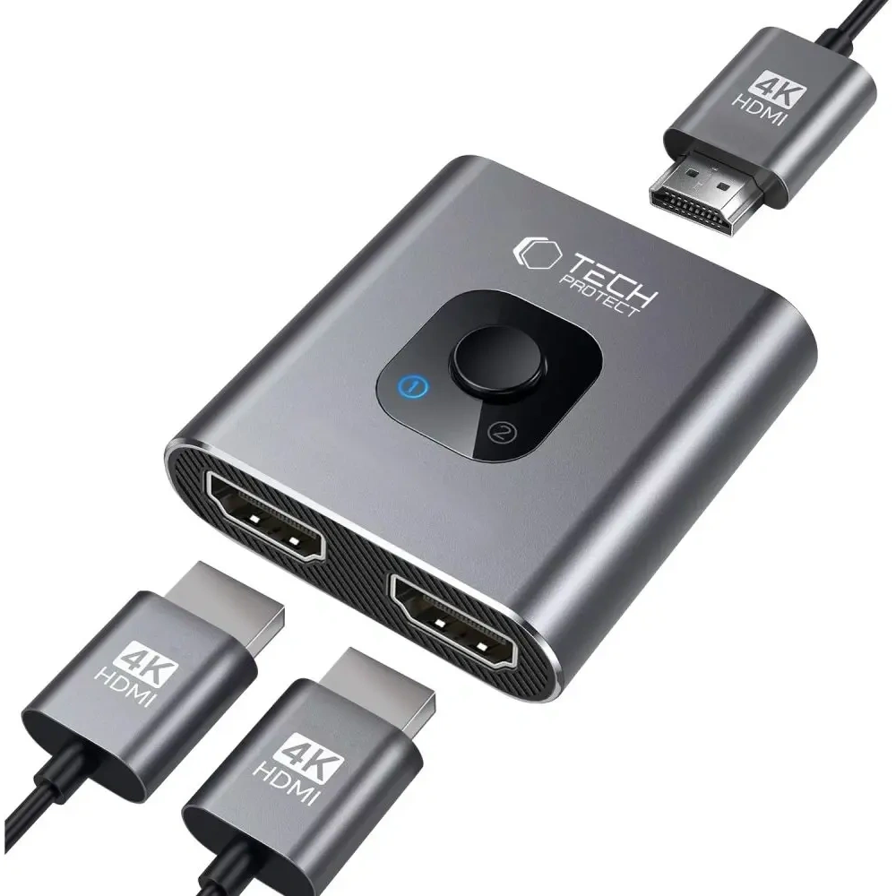 Hurtownia GSM - Tech-Protect HB07 HUB Adapter 2in1 HDMI 4K 60Hz Space Grey - THP3885 - {ean13} - Hurt