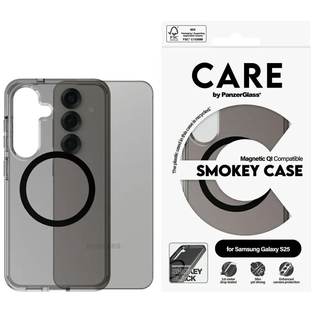 Hurtownia GSM - Etui CARE by PanzerGlass Flagship Urban Combat Black QI do Samsung Galaxy S25 dymny - PZG758 - {ean13} - Hurt