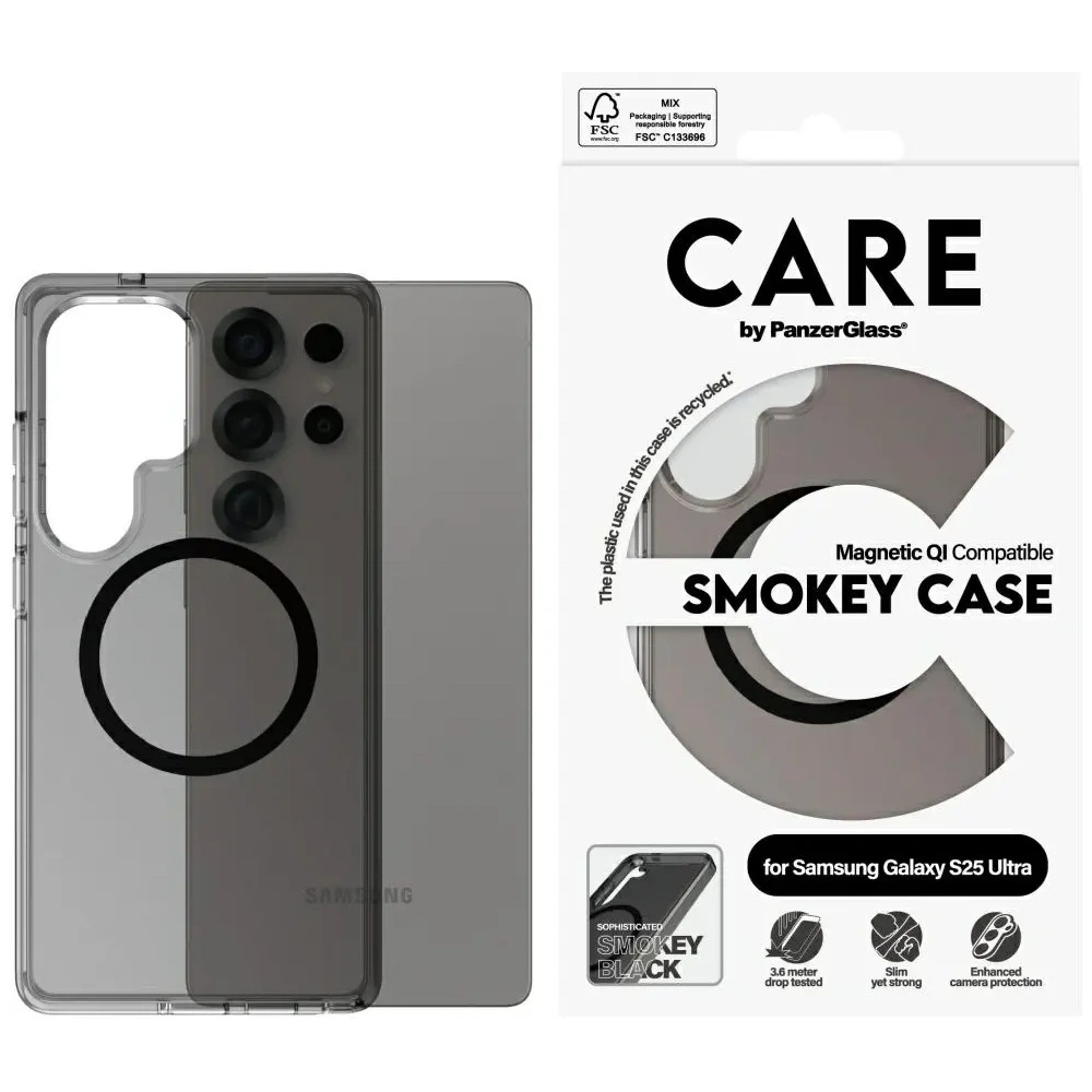 Hurtownia GSM - CARE by PanzerGlass Flagship Urban Combat Fekete QI Samsung Galaxy S25 Ultra füstös - PZG760 - {ean13} - Hurt
