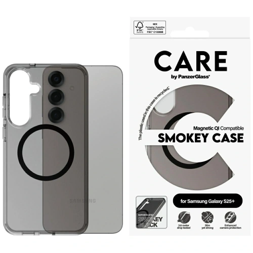 Etui CARE by PanzerGlass Flagship Urban Combat Black QI do Samsung Galaxy S25+ Plus dymny