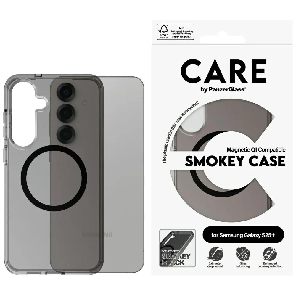 Wholesale CARE by PanzerGlass Flagship Urban Combat Black QI Samsung Galaxy S25+ Plus smoky - PZG762 - {ean13} - Hurt