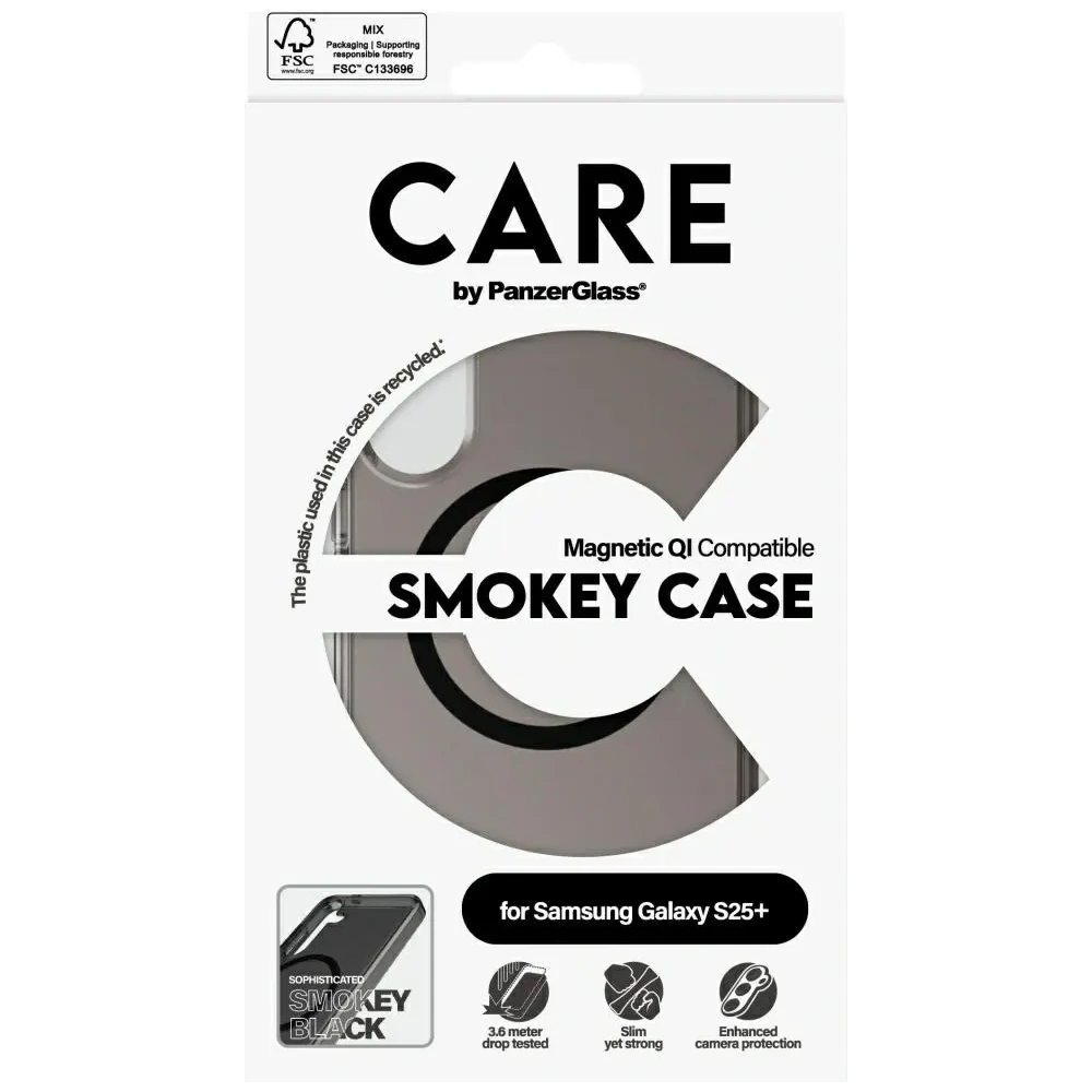 Hurtownia GSM - CARE de PanzerGlass Flagship Urban Combat Black QI Samsung Galaxy S25+ Plus smoky - PZG762 - {ean13} - Hurt
