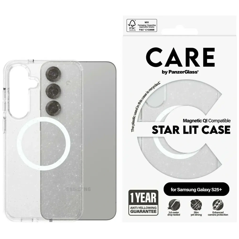 Hurtownia GSM - CARE de PanzerGlass Flagship Urban Combat StarLight White QI Samsung Galaxy S25+ Plus transparent - PZG765 - {ean13} - Hurt