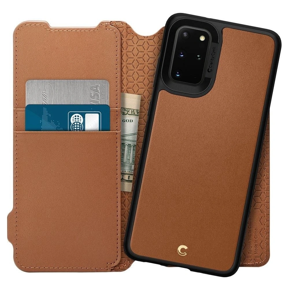 Hurtownia GSM - Etui Spigen Ciel Wallet Brick Samsung Galaxy S20+ Plus Saddle Brown - SPN1090BR - {ean13} - Hurt