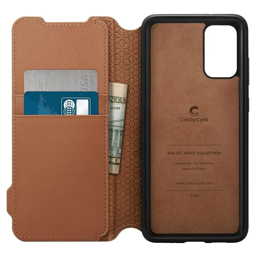 Hurtownia GSM - Etui Spigen Ciel Wallet Brick Samsung Galaxy S20+ Plus Saddle Brown - SPN1090BR - {ean13} - Hurt