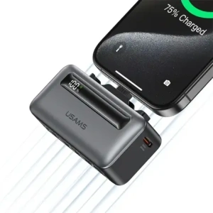 Hurtownia GSM - Powerbank USAMS US-CD233 4500mAh USB-C, Lightning 20W PD Rychlé nabíjení šedý/černý - USA1225 - {ean13} - Hurt