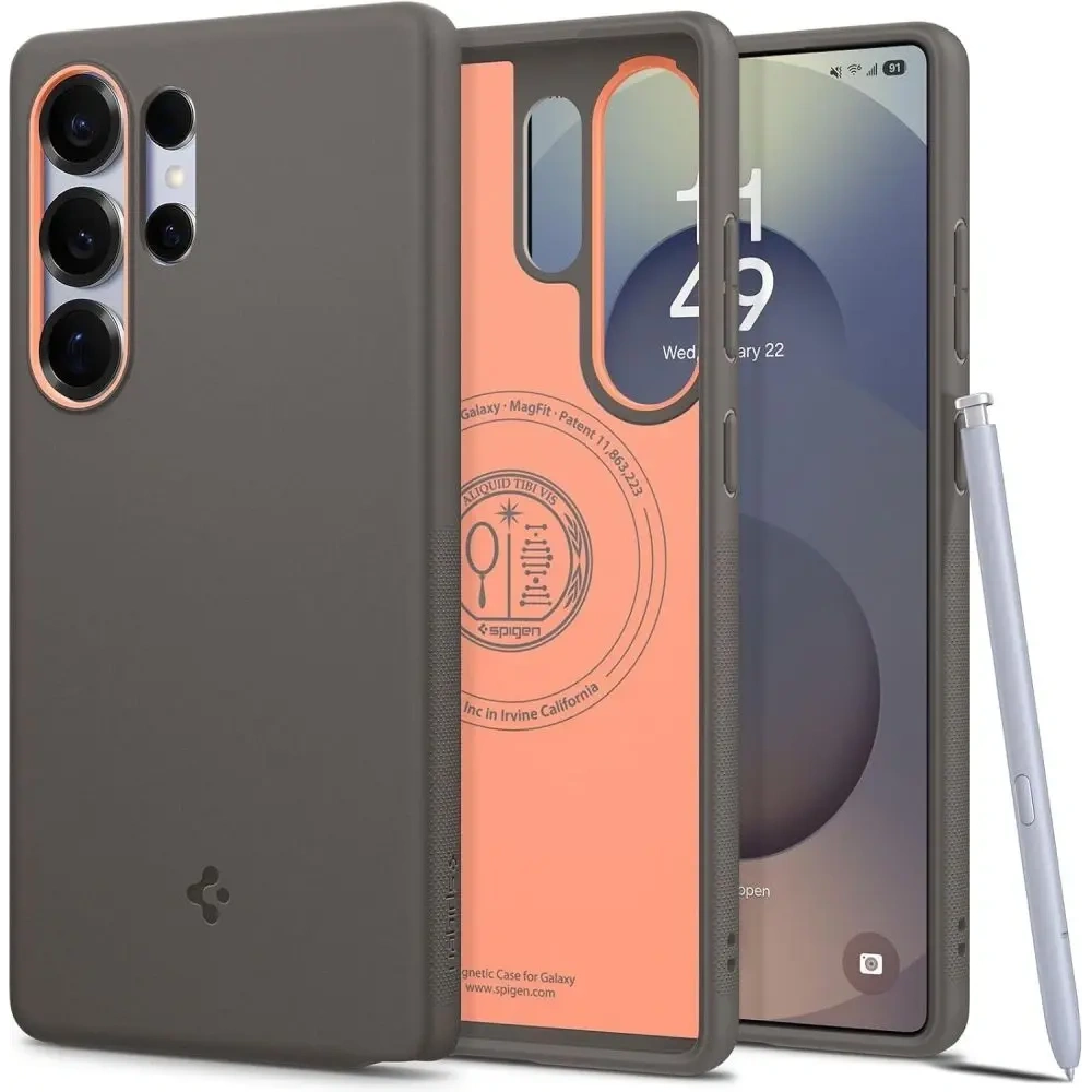 Hurtownia GSM - Spigen Nano Pop Mag MagSafe Samsung Galaxy S25 Ultra Papaya Grau - SPN16634 - {ean13} - Hurt