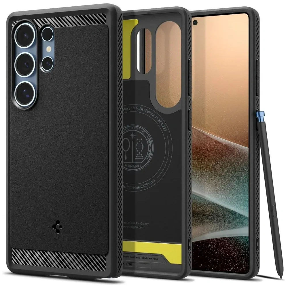 Hurtownia GSM - Etui Spigen Rugged Armor Mag MagSafe Samsung Galaxy S25 Ultra Matná černá - SPN16638 - {ean13} - Hurt