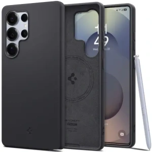 Wholesale Spigen Silicone Fit Mag MagSafe Samsung Galaxy S25 Ultra Black - SPN16639 - {ean13} - Hurt