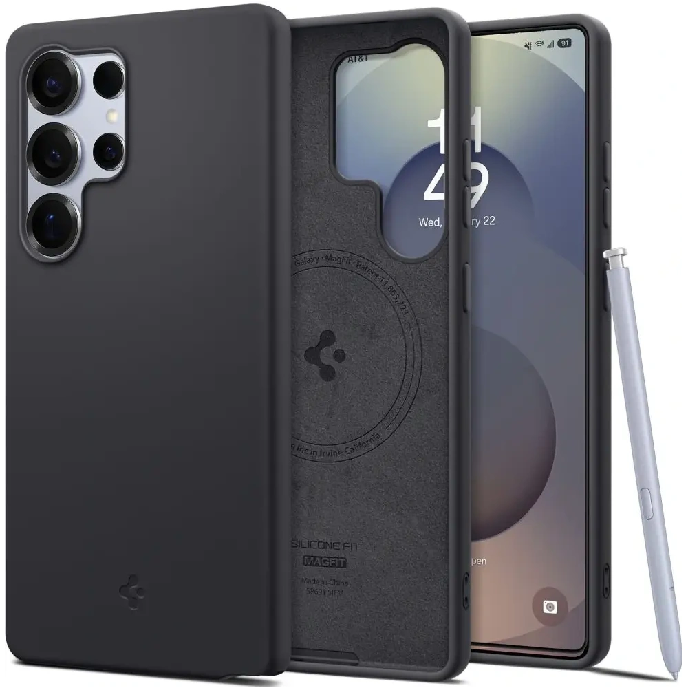 Hurtownia GSM - Etui Spigen Silicone Fit Mag MagSafe Samsung Galaxy S25 Ultra Black - SPN16639 - {ean13} - Hurt