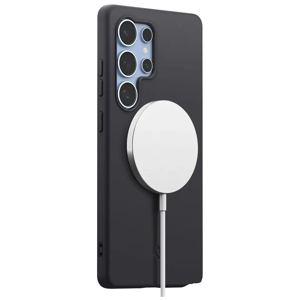 Wholesale Spigen Silicone Fit Mag MagSafe Samsung Galaxy S25 Ultra Black - SPN16639 - {ean13} - Hurt
