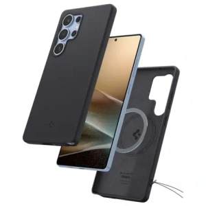 Wholesale Spigen Silicone Fit Mag MagSafe Samsung Galaxy S25 Ultra Black - SPN16639 - {ean13} - Hurt