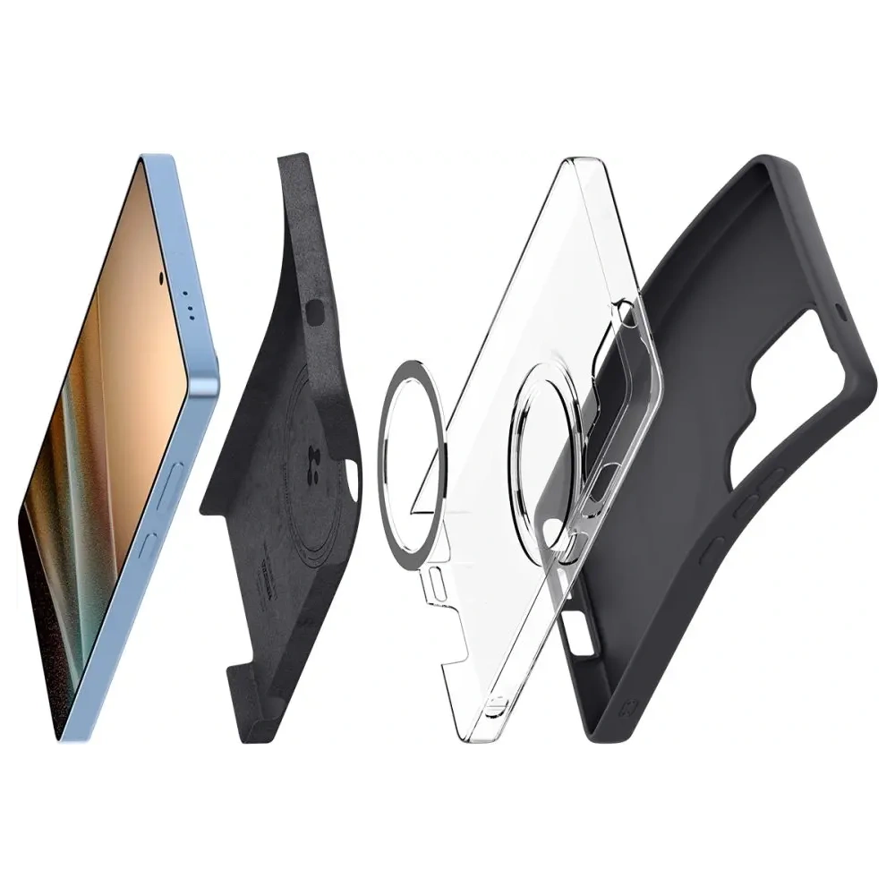 Wholesale Spigen Silicone Fit Mag MagSafe Samsung Galaxy S25 Ultra Black - SPN16639 - {ean13} - Hurt