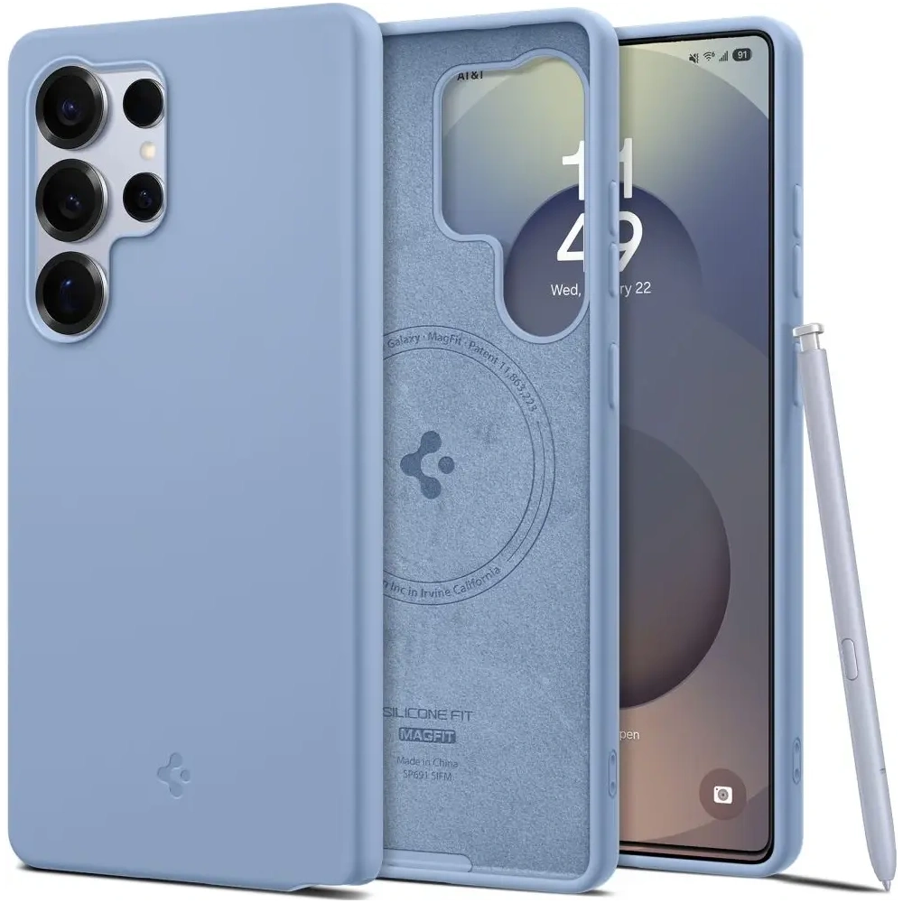 Hurtownia GSM - Spigen Silicone Fit Mag MagSafe Samsung Galaxy S25 Ultra Albastru Safir - SPN16640 - {ean13} - Hurt