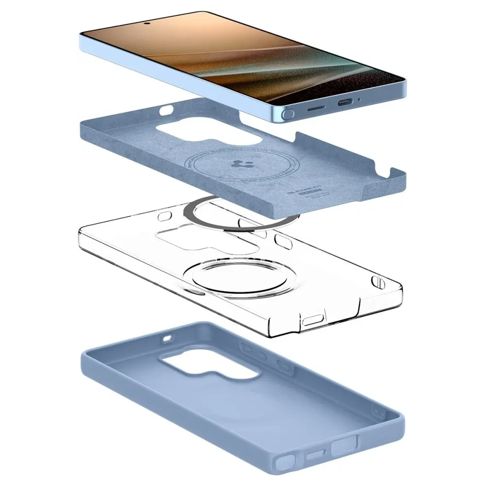 Hurtownia GSM - Spigen Silicone Fit Mag MagSafe Samsung Galaxy S25 Ultra Albastru Safir - SPN16640 - {ean13} - Hurt