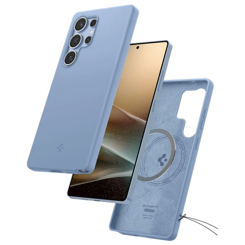 Etui Spigen Silicone Fit Mag MagSafe Samsung Galaxy S25 Ultra Sapphire Blue