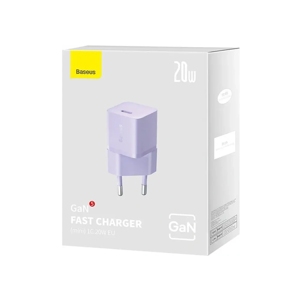 Hurtownia GSM - Baseus GaN5 20W USB-C Mini-Wandladegerät (lila) - BSU8923 - {ean13} - Hurt