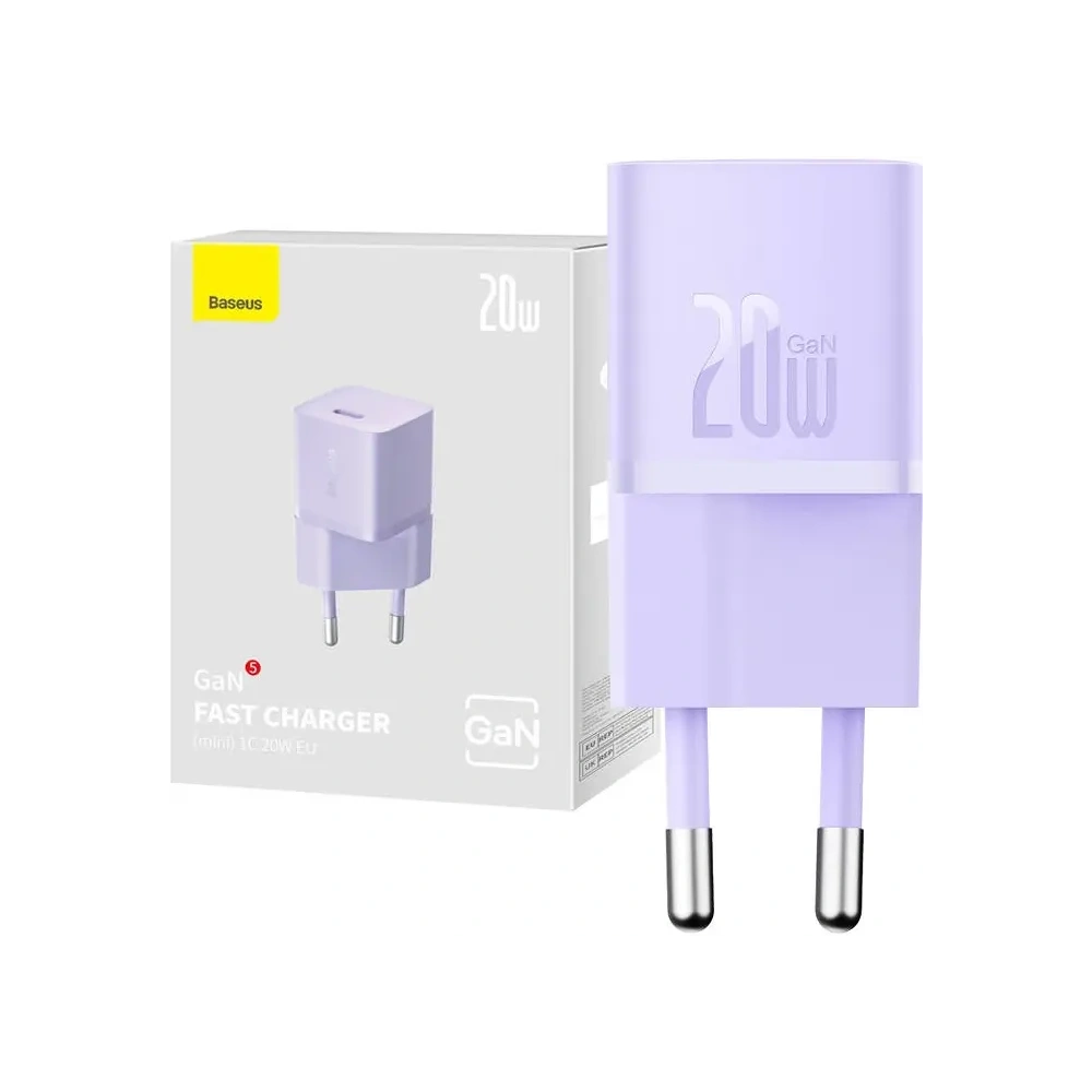 Hurtownia GSM - Baseus GaN5 20W USB-C mini falitöltő (lila) - BSU8923 - {ean13} - Hurt