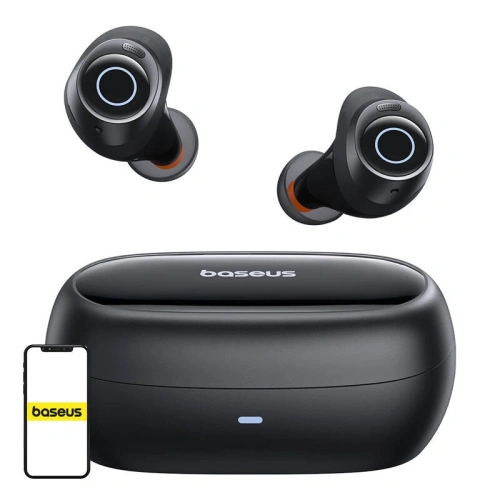 Bezprzewodowe słuchawki dokanałowe TWS Baseus Bowie MA20 ANC Bluetooth 5.3 IPX6 (czarne)