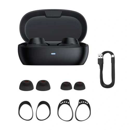 Bezprzewodowe słuchawki dokanałowe TWS Baseus Bowie MA20 ANC Bluetooth 5.3 IPX6 (czarne)