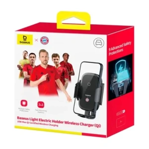 Hurtownia GSM - Baseus Autohalterung für Cockpit / Windschutzscheibe / Kühlergrill mit 15W Ladegerät Bayern München Edition (schwarz) - BSU8926 - {ean13} - Hurt