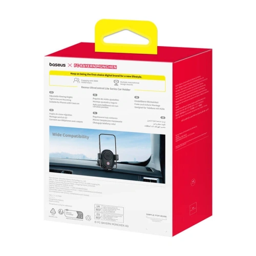 Uchwyt samochodowy na kokpit / szybę Baseus UltraControl Edycja Bayern Monachium (czarny)