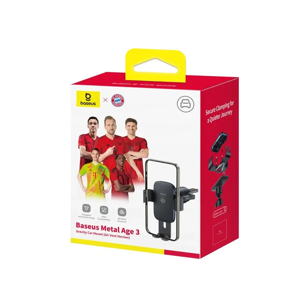 Hurtownia GSM - Baseus Metal Age 3 Edition Bayern München Grill Auto Halterung (schwarz) - BSU8928 - {ean13} - Hurt
