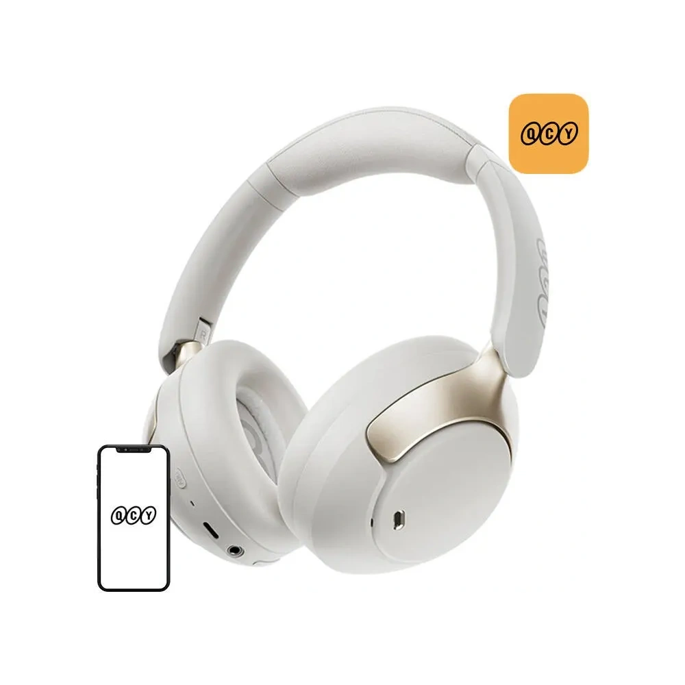 Hurtownia GSM - Bezprzewodowe słuchawki nauszne QCY H3 Pro Bluetooth 5.4 LDAC/AAC/SBC (Białe) - QCY100 - {ean13} - Hurt