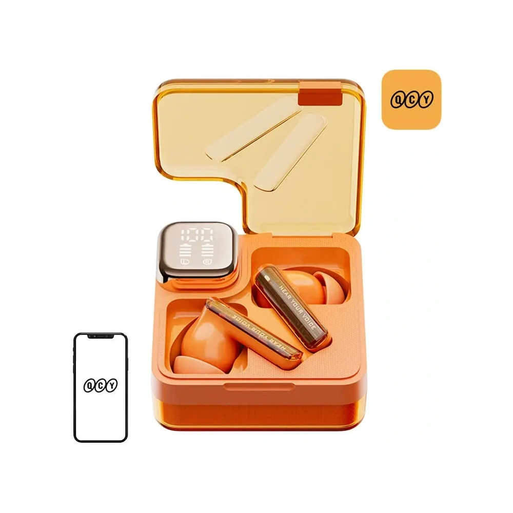 Wholesale QCY MeloBuds Neo T31 TWS Bluetooth 5.3 HFP/A2DP/AVRCP IPX5 wireless in-ear headphones (orange) - QCY105 - {ean13} - Hurt