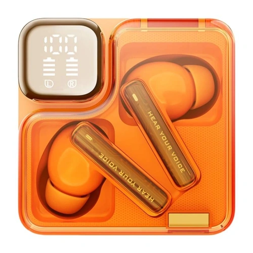 Bezprzewodowe słuchawki dokanałowe TWS QCY MeloBuds Neo T31 Bluetooth 5.3 HFP/A2DP/AVRCP IPX5 (pomarańczowe)