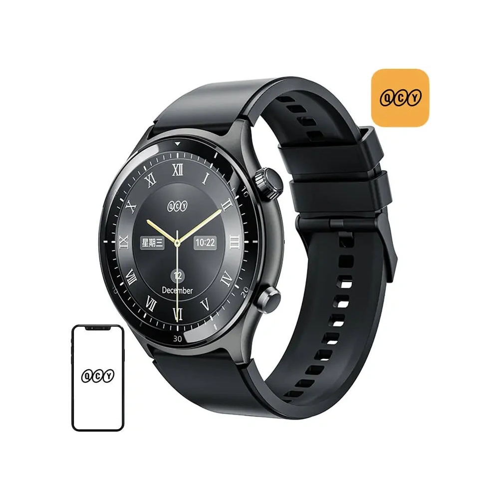 Hurtownia GSM - QCY GT3 S7 AMOLED 1.43" 3ATM okosóra (fekete) - QCY108 - {ean13} - Hurt