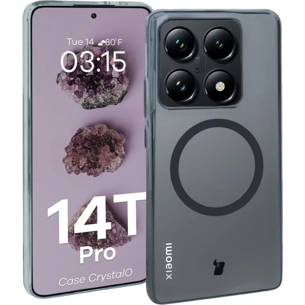 Hurtownia GSM - Etui z pierścieniem magnetycznym Bizon Case CrystalO do Xiaomi 14T Pro przezroczyste - BIZ8284 - {ean13} - Hurt