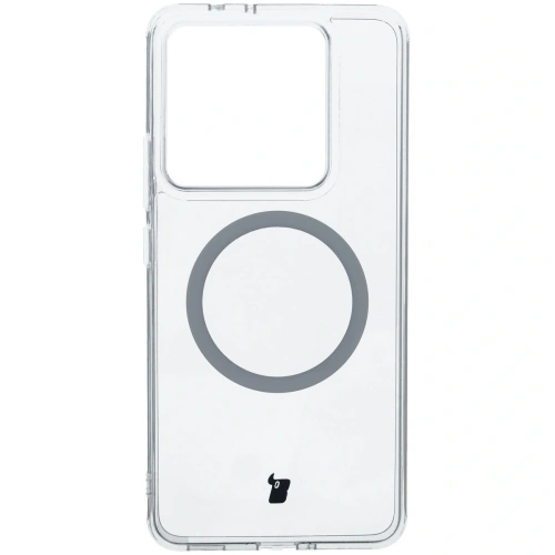 Etui z pierścieniem magnetycznym Bizon Case CrystalO do Xiaomi 14T Pro przezroczyste