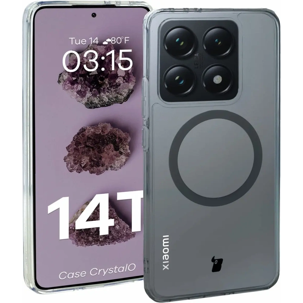 Hurtownia GSM - Etui s magnetickým kroužkem Bizon Case CrystalO pro Xiaomi 14T průhledné - BIZ8285 - {ean13} - Hurt