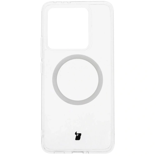 Etui z pierścieniem magnetycznym Bizon Case CrystalO do Xiaomi 14T przezroczyste