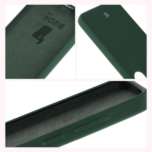 Silikonowe etui Bizon Soft Case do Samsung Galaxy S25+ Plus ciemnozielone